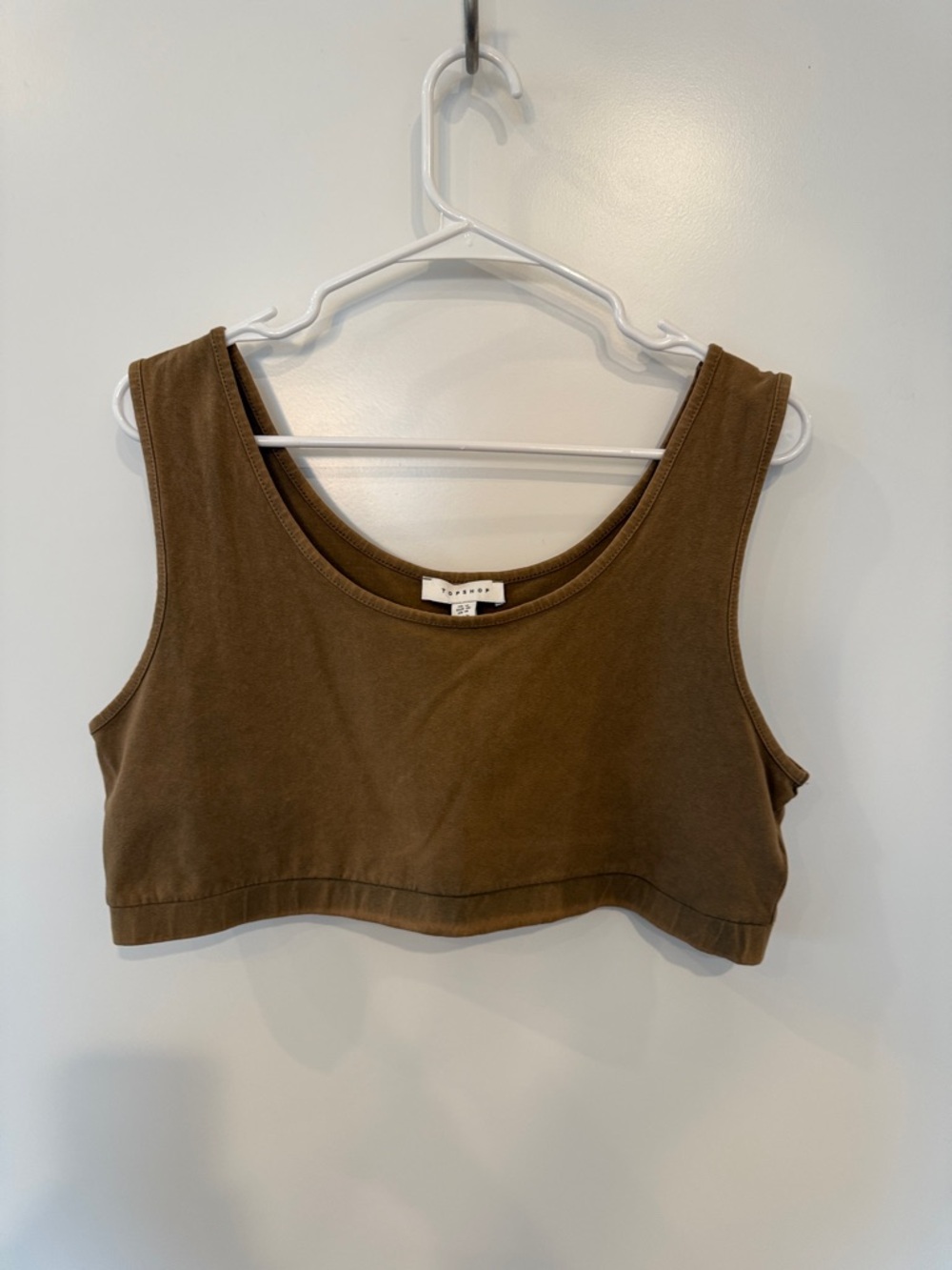 Topshop Scoop Neck Crop Tank/Bra